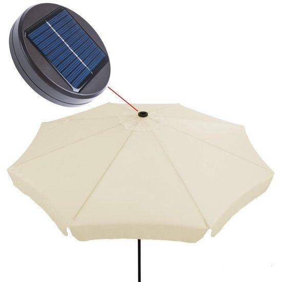 Kingsleeve Parasol - LED-verlichting 330 cm – Solar Beige