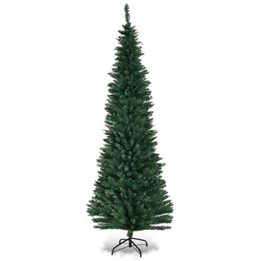 Coast Slim Kunstkerstboom Groen – 76 x 213 cm – Pencil Design met 700 Takpunten en Metalen Standaard