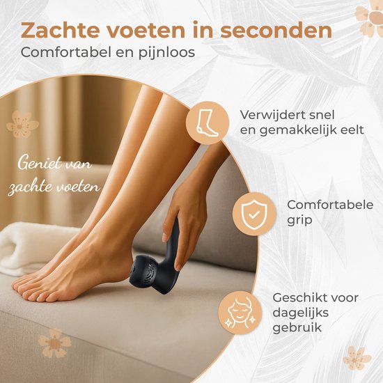 Nuvance Elektrische Eeltverwijderaar - Incl. 3 Schijven - Eeltverwijderaars - 12 Delige Pedicureset - Voetvijl - Usb Oplaadbaar