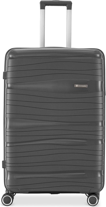 SKYCASES Travel One – 24-inch Medium Reiskoffer – Cijferslot – 41x24x69 cm – 68L – Lichtgewicht, Waterdicht & Duurzaam – Antraciet