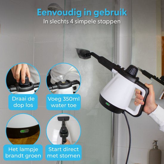 Ølven Handstoomreiniger - 5 in 1 - Stoomreiniger - Vlekkenreiniger - Tapijtreiniger - 450ML - 1200W