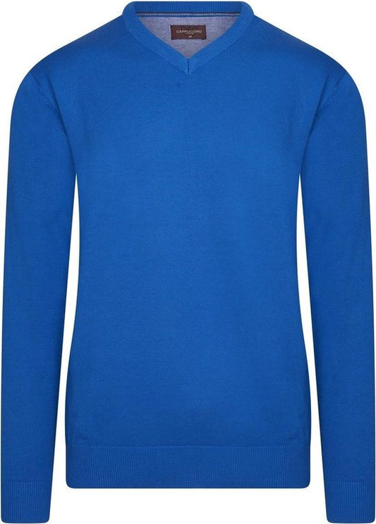 Cappuccino Italia - Heren Truien Pullover Royal - Blauw - Maat XXL