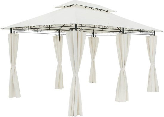 Casaria Paviljoen Topas 3x4m - UV-bescherming 50+ - Crème