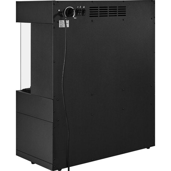 tectake® Elektrische Haard - Sfeerhaard - 900W & 1800W - Vrijstaand - Kachel - met Verwarming - Haarden - met Hout en Gloeieffecten - 3D Vlammen - Timer