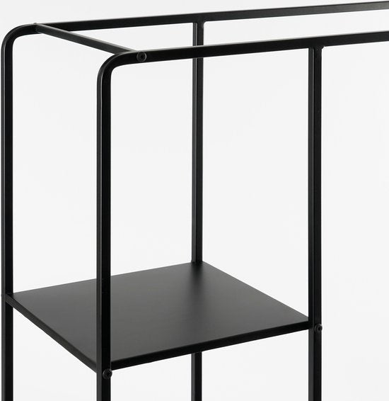 Mica Decorations Jules Open kast - L76 x B30 x H178 cm - Metaal - Zwart