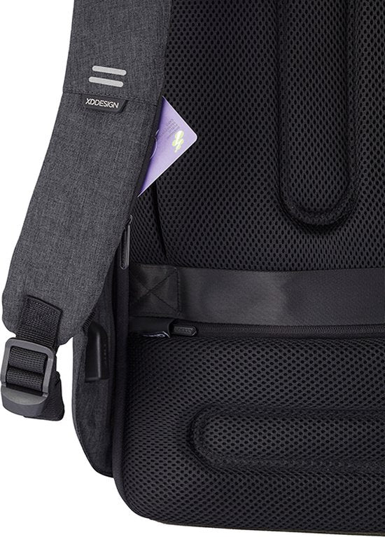 XD Design Bobby Hero XL - Anti-Diefstal Laptop Rugzak 21.5 liter - Zwart - Waterafstotend - Met USB oplaadpoort - 17 inch