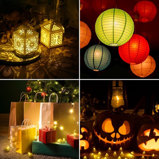 Partizzle 50x Mini LED Lampjes – Ballon & Feestverlichting – Warm Wit – Party Decoratie