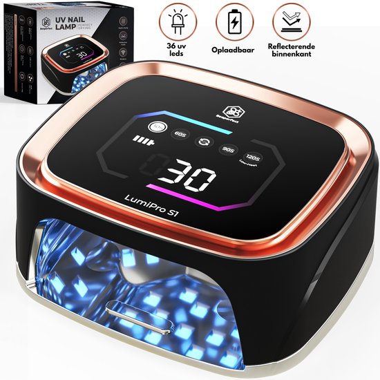 Beeperfect® UV Lamp Gelnagels - Nagellamp - Nagellamp UV Led - Nageldroger - Draadloos - Reflecterende binnenkant - Rose Goud