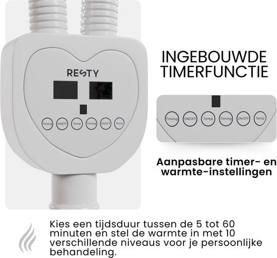 Resty® Infraroodlamp – 550W - Red Light Therapy - Warmte lamp - Timer - Extra Stevige Voet - Dubbele Kop