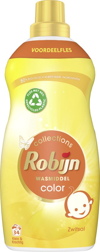 Robijn Klein & Krachtig Collections Color Zwitsal Vloeibaar Wasmiddel 34 wasbeurten
