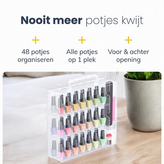 Vimora Nagellak koffer voor 48 stuks - Koffer - Nagellak - Opberg doos - Beautycase - Nagelstyliste - Make-up - Organizer - Voor vrouwen