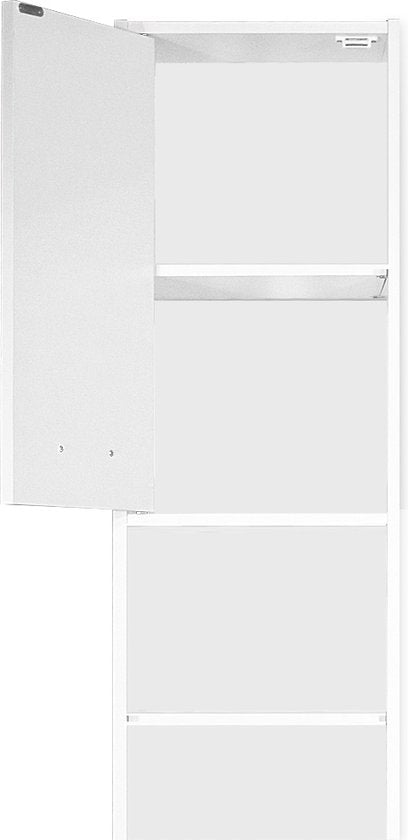 Casaria Badkamerkast - 6 Vakken 2 Deuren Slank en Elegant - MDF/ Spaanplaat - Wit