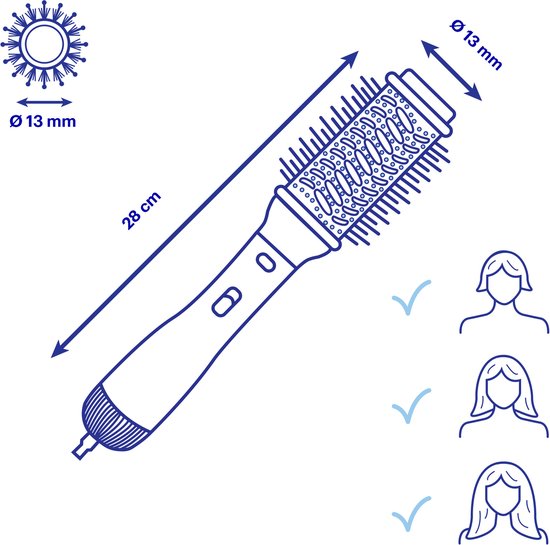 Babyliss BAB287TTE Ceramic Titanium Tourmaline 13 mm - Föhnborstel