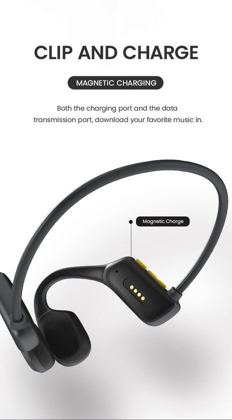 OPENAIR Bone x2 - Waterdichte Zwem Koptelefoon met MP3 Speler 32GB & Bluetooth 5.2 – Bone Conduction Sport Hoofdtelefoon – IPX8 Waterproof – Draadloze Zwem Headset voor Zwemmen, Hardlopen & Fitness