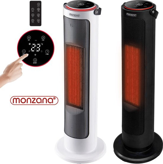 Monzana Keramische Ventilatorkachel 2000W - 4 Standen 15-35°C - Wit