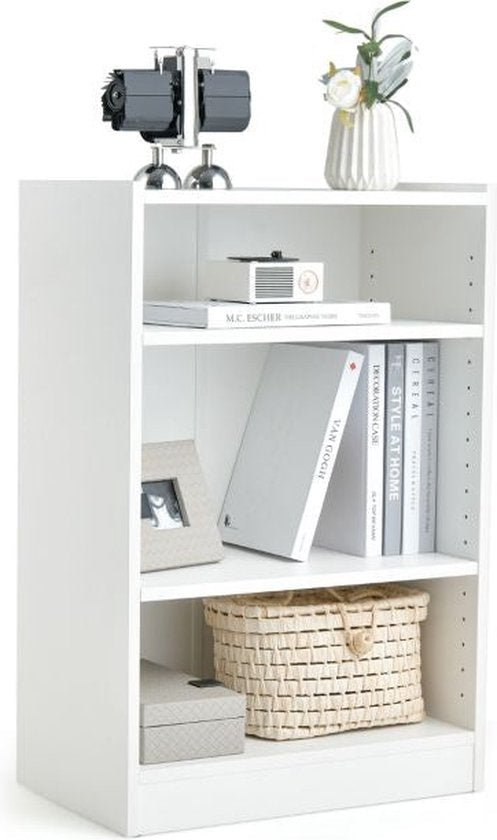 Coast Boekenkast - 3 Vaks - MDF - 50 x 30 x 75 cm - Wit