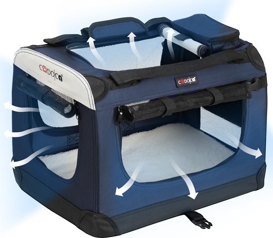 Cadoca Honden & Katten Reismand XXXL - 101x68x65cm - Marine Blauw