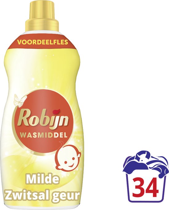 Robijn Klein & Krachtig Collections Color Zwitsal Vloeibaar Wasmiddel 34 wasbeurten