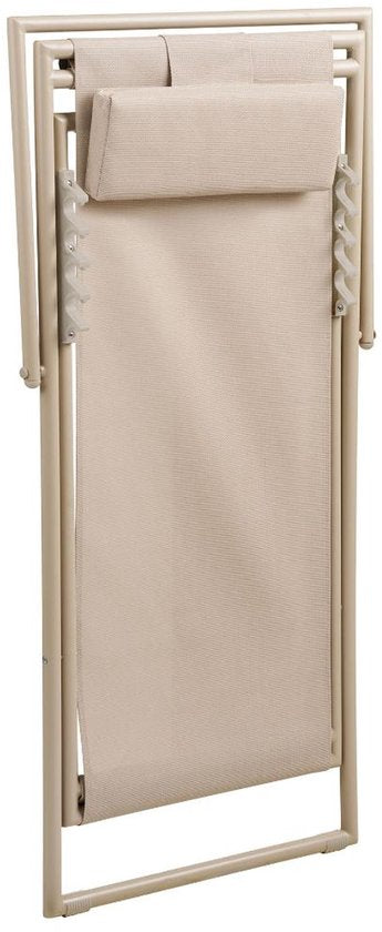 Cille strandstoel 4-positie rugleuning taupe
