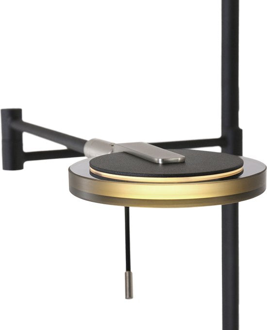 Vloerlamp woonkamer industrieel Turound LED 2663ZW Zwart