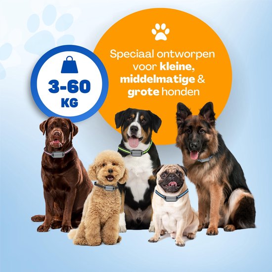 Vulpes Goods® Anti Blafband MAX - Opvoedingshalsband Zonder Schok - Anti Blaf Apparaat voor Kleine & Grote Honden - Waterdicht - Oplaadbaar - Vibratie en Audio - 3 Extra Halsbanden