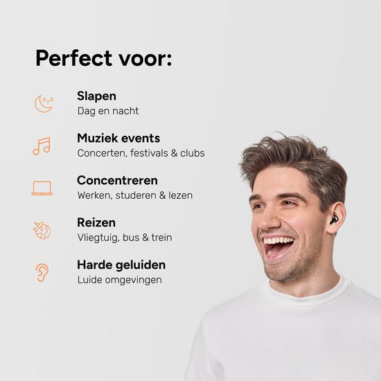 Earplugs - Incl. opbergdoosje - Oordoppen voor Slapen - Oordopjes Voor Festival - Loop Sleep - Siliconen Partyplugs - Gehoorbescherming - Zwart - Alyze