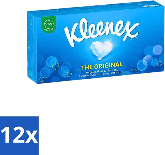 Kleenex - Tissues - The Original - Voor Dagelijks Gebruik - 72 stuks per verpakking - Voordeelverpakking - 12 stuks