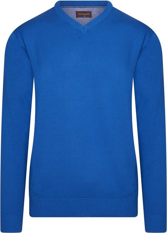Cappuccino Italia - Heren Trui Pullover Royal - Blauw - Maat XL