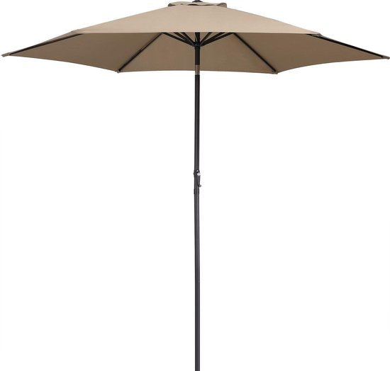 Kingsleeve Parasol Ø300cm - UV-bescherming 50+/ Slinger - Taupe