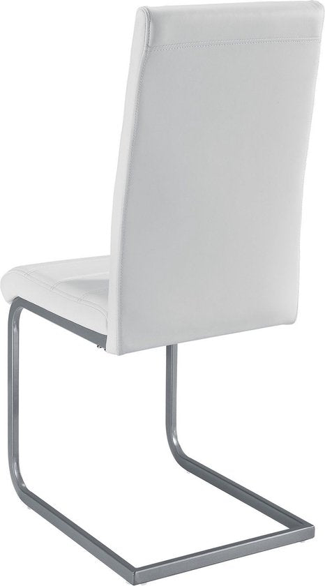 2 Eetkamerstoelen / stoel - Vegas - Kunstleer - Wit
