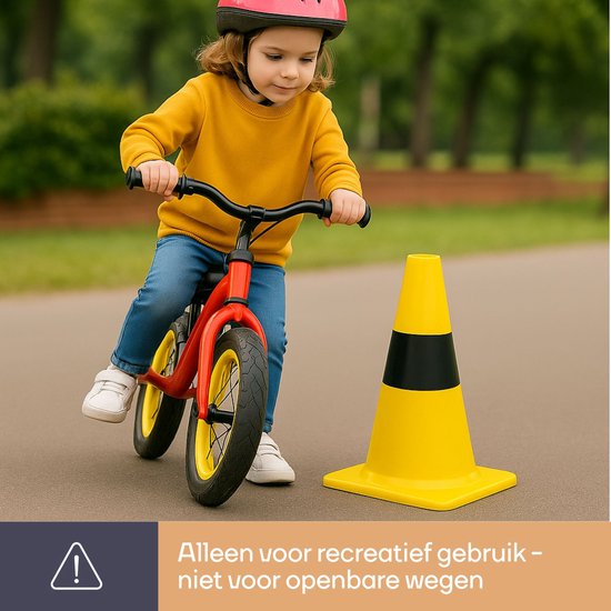 Perel Afzetkegel, voor het afbakenen van zones, zwart/geel, recreatief gebruik, 30 cm