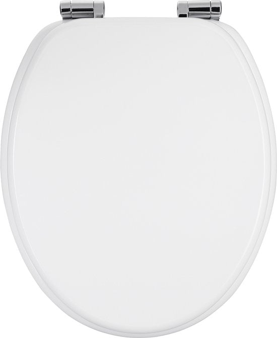 Casaria Wc-bril met Deksel Sluitingsmechanisme Toiletzitting MDF Wit