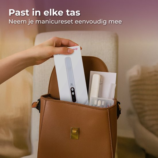 Nuvance Elektrische Nagelvijl - 15000 RPM - Nagelfrees - 12 Bitjes - 40 Schuurrolletjes - Manicure & Pedicure Set