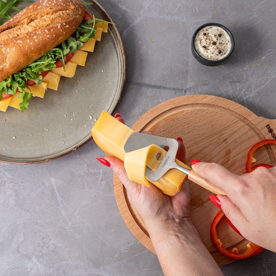 Boska Kaasschaaf Amigo small – Kleine Kaaschaaf voor belegen en oude kaas – RVS – Beukenhout – Non-stick