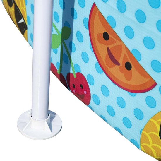 Bestway Steel Pro Kinderzwembad – UV Zonnescherm & Verkoelende Watersproeier – 244x51 cm