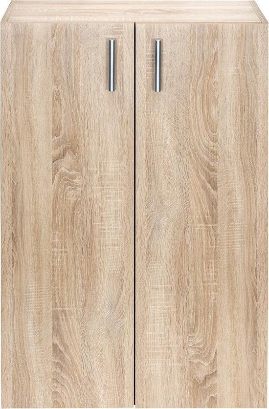 Casaria Boekenkast Vela - 3 Vakken Verstelbaar 115x60x28 cm - Eiken