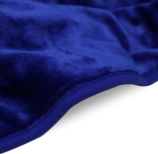 STAUS&BACH XXL Elektrische warmtekussen voor nek, schouder en rug - 93x73 cm - 3 Warmtestanden - Wasbare heating pad - Warmtekussen - Donker Blauw - WarmWrap