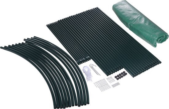 Gardebruk Kweekkas 7m² - Roldeur & 6 Ramen 350x200x200cm Groen
