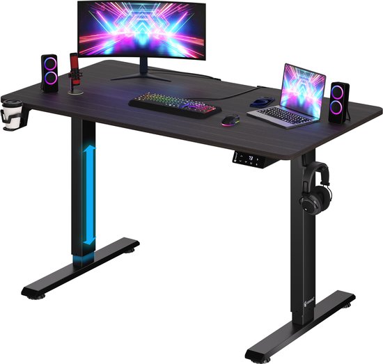Casaria Zit Sta Bureau – Hoogte Verstelbaar Elektrisch - 110x60cm Bruin