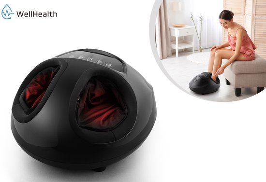 wellhealth - Heerlijk ontspannen met deze voetmassager - Voetmassager - Zwart