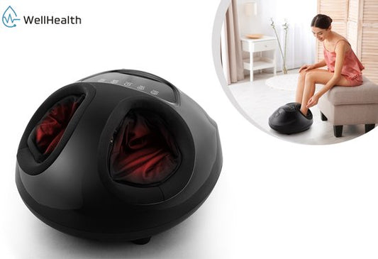 wellhealth - Heerlijk ontspannen met deze voetmassager - Voetmassager - Zwart