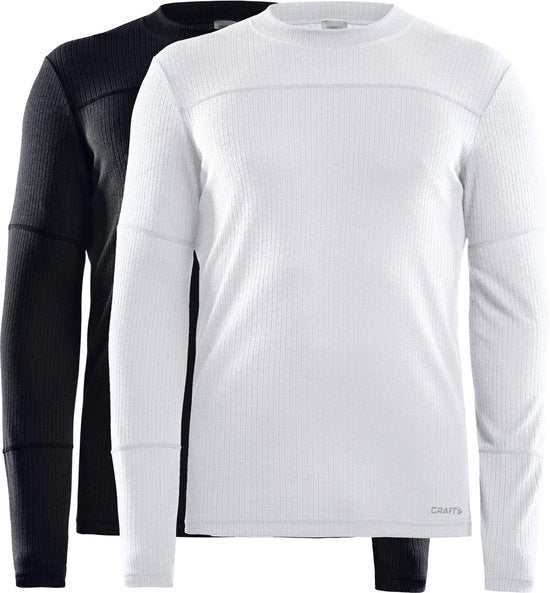 Craft - Core 2-pack Baselayer - Thermoshirt - Zwart/Wit - Heren - L