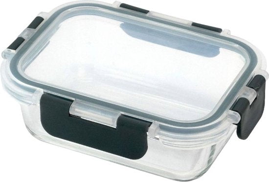 Ceruzo Meal Prep Bakjes - 5 stuks Vershoudbakjes - Borosilicaat Glas- Luchtdicht- 21,5 x 16 x H6,6 cm