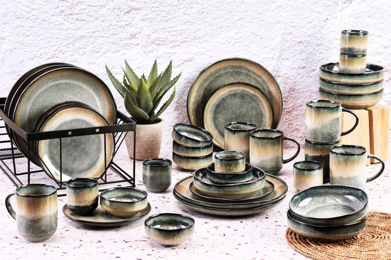 Volledige servies GENESIS - 36 stuks - Aarde