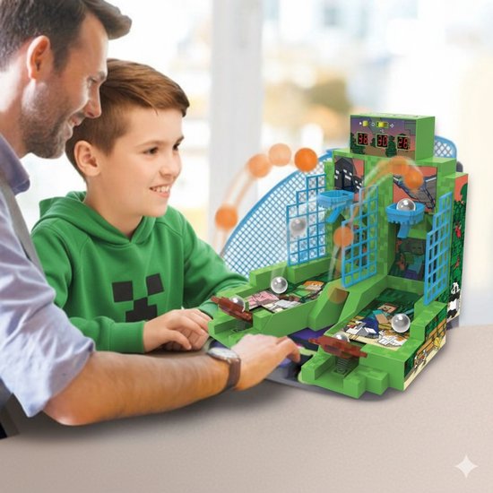 A Ambassador® Minecraft Basketbal - Mini Basketbal spel- Arcade - Elektronisch - 2 spelers - Gezelschap - Machine - Het grote sinterklaasboek 2025