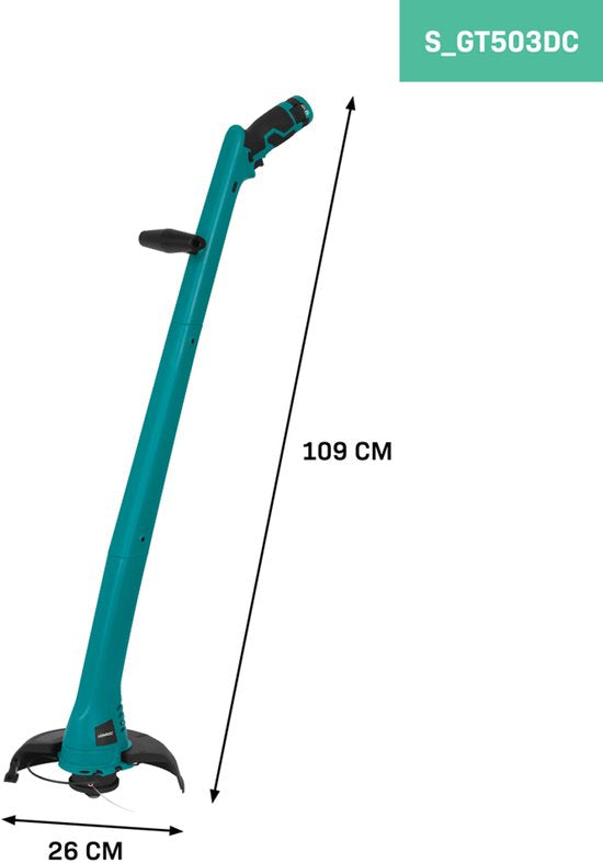 VONROC Grastrimmer 12V - Incl. Accu, usb-c kabel en draadspoel