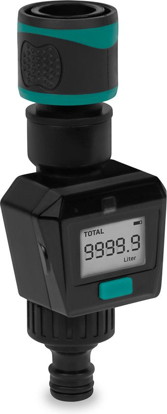 VONROC Watermeter – Digitaal - Incl. Slangkoppelingen en batterij