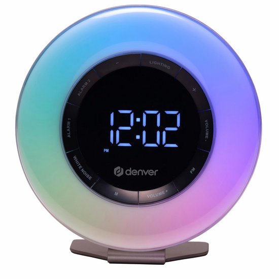 Denver Wake Up Light - FM Wekkerradio - Sluimer - Lichtwekker - Witte Ruis - CRL342