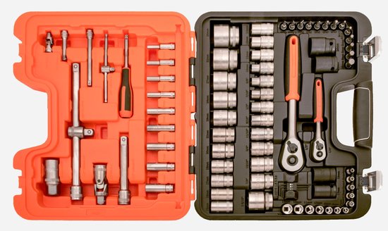 Bahco S800 77-delige Dopsleutelset - 1/4" 1/2"