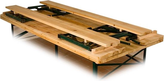 Casaria Picknicktafel – 2 Banken 1 Tafel – Inklapbaar - 170 cm - Bruin